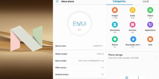 Prima Build Android 7 Nougat trapelata su Huawei P9 | immagini e video