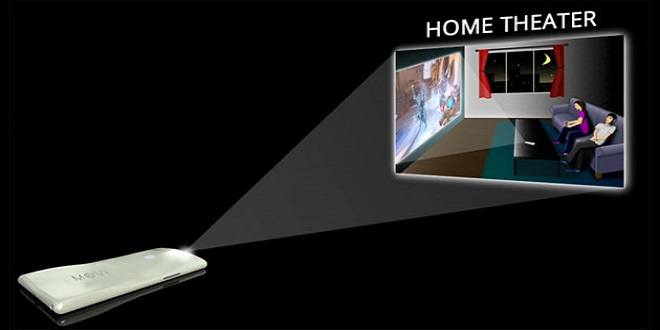 Movi Smart Cinema, smartphone, proiettore
