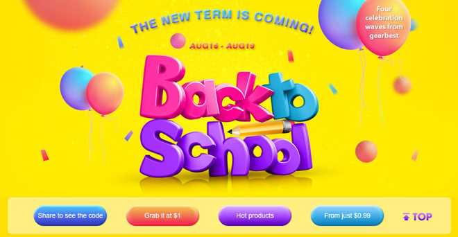Gearbest coupon: Back to school con diverse offerte