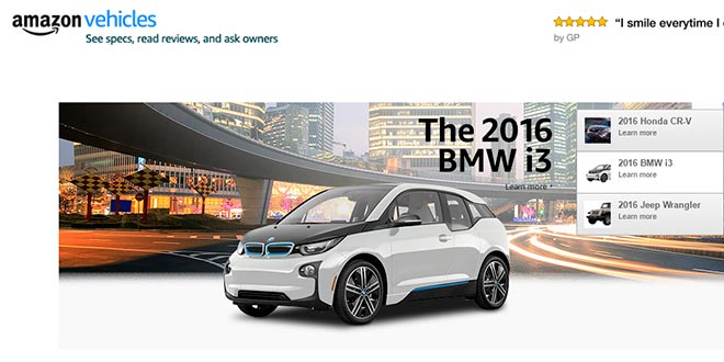 Amazon Vehicles, arriva la comunità degli appassionati di auto