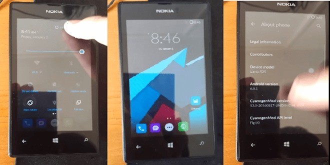 Android su Lumia? Si può! Android Marshmallow installato su Nokia Lumia 525