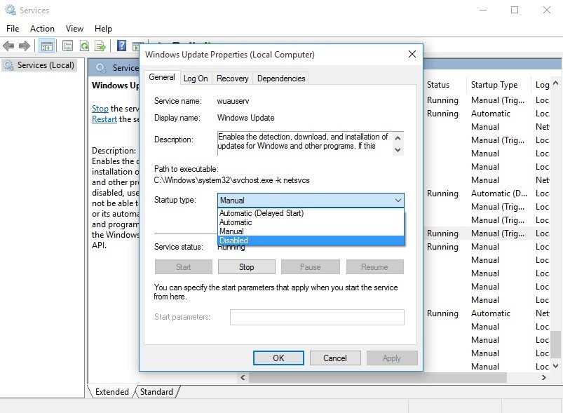 disattivare gli aggiornamenti automatici, windows 10, windows update