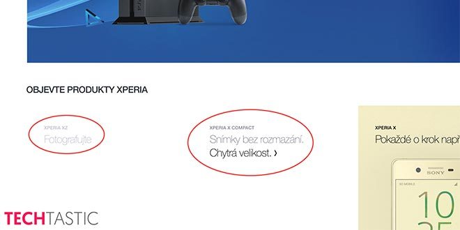 Xperia XZ e Xperia X Compact confermati dal sito ufficiale Sony