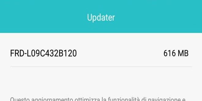 Aggiornamento succulento da 600 MB per Honor 8