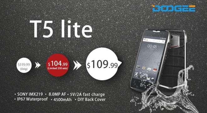 DOOGEE T5 Lite è il nuovo smartphone per i business-sport men del futuro