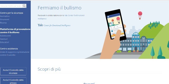 Facebook aggiorna il suo social contro il bullismo