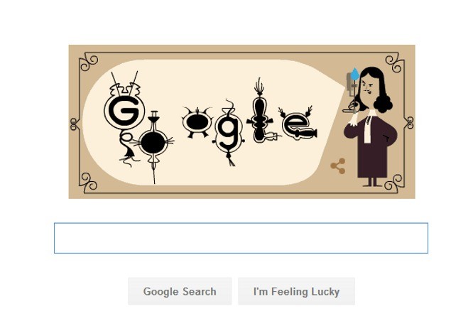 Con un doodle Google ricorda il 348° anniversario della nascita di Antoni van Leeuwenhoek