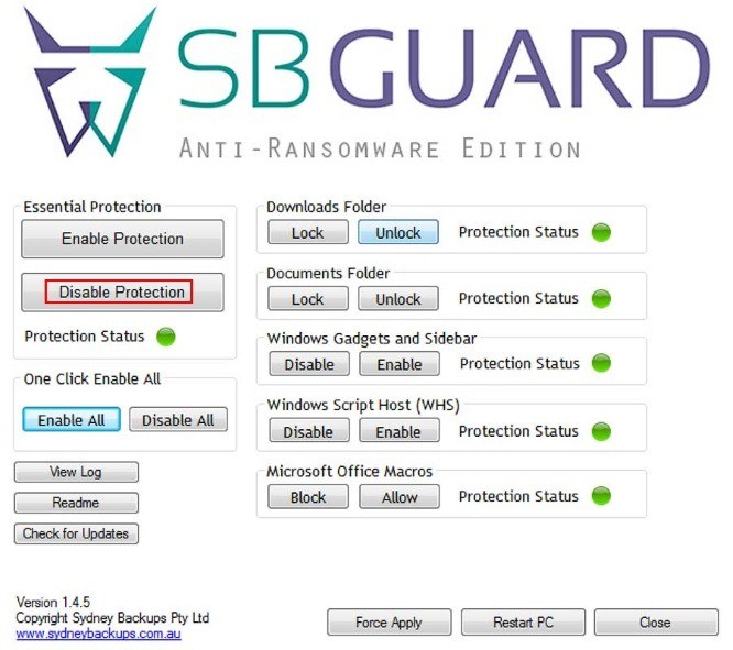 sbguard_1_4_5