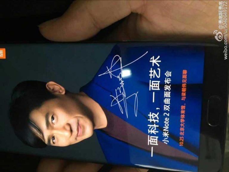 Xiaomi Mi Note 2: eccolo in nuove foto con display curvo
