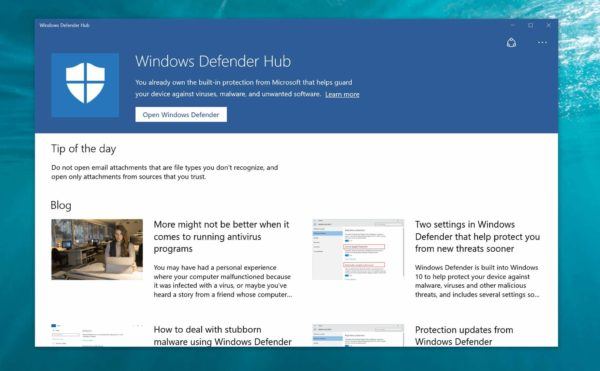 Windows Defender Hub
