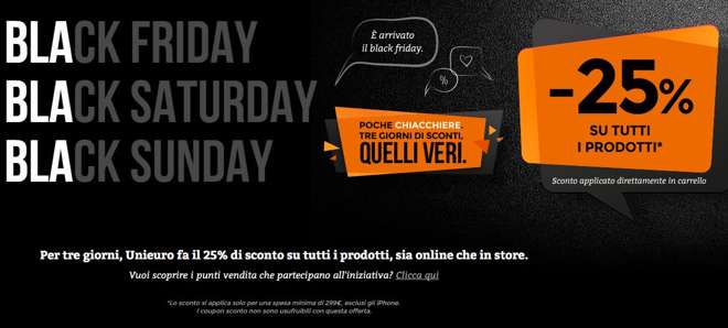 Black Friday Unieuro, alcune offerte per iniziare