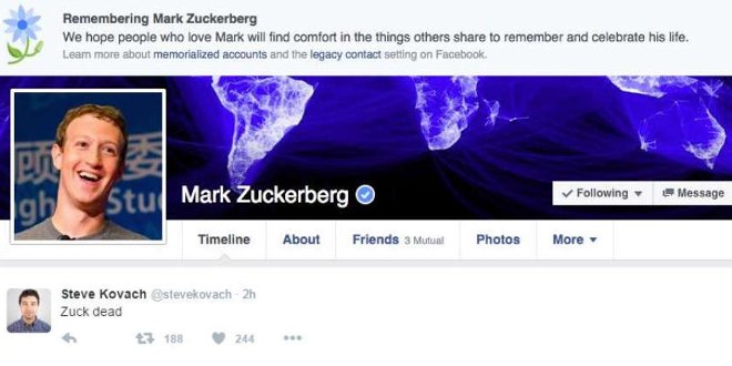 Facebook, 2 milioni di utenti “morti” per errore