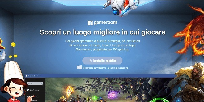 Facebook sfida Steam con la piattaforma Gameroom