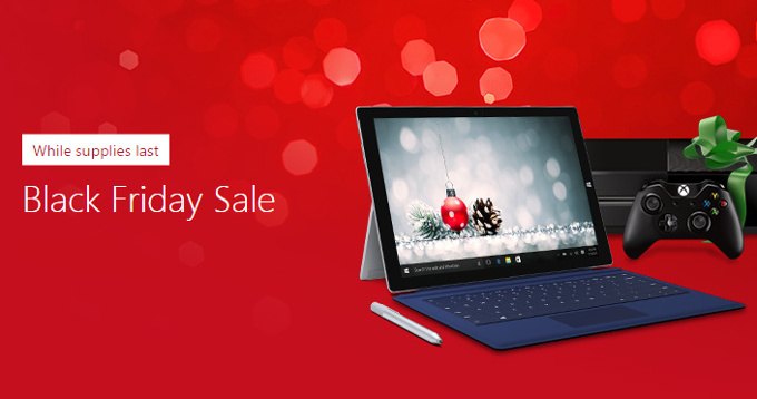Black Friday Microsoft: Surface Pro 4 da 779€, Xbox One da 199€ e molto altro