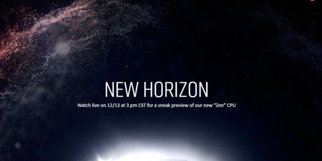 AMD New Horizon, il 13 dicembre presentate le nuove CPU Zen