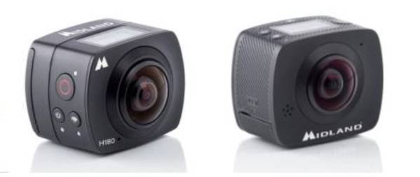 Midland presenta le due action cam VR H180 e H360