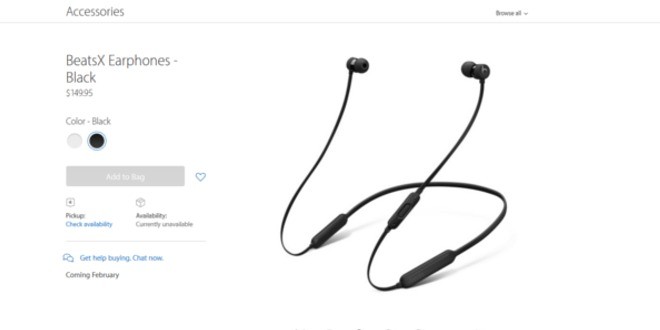 Apple BeatsX rimandate ufficialmente a febbraio