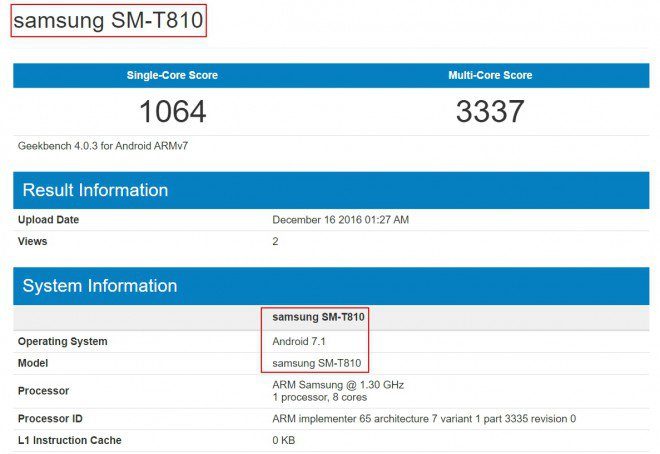Galaxy Tab S2 Android N