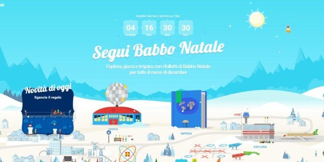 Segui Babbo Natale insieme a Google