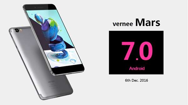 Vernee Mars, previsto per domani l’aggiornamento ad Android 7.0