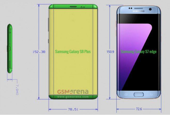 Galaxy S8: nuovi render confermano le due varianti da 5.7″ e 6.2″