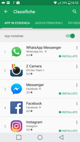 Google Play Store filtro