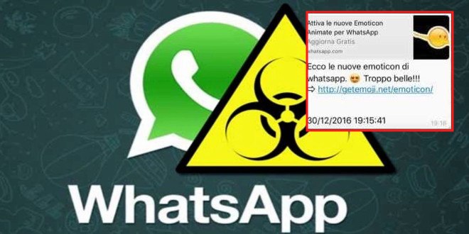 WhatsApp, occhio alla truffa delle emoticon 2017