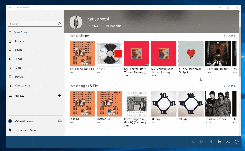 Windows 10 animazioni