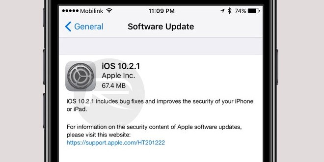 iOS 10.2.1 disponibile per iPhone ed iPad: tutte le novità