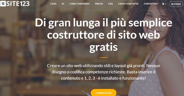 Realizzato da SITE123 il più innovativo ‘website builder’