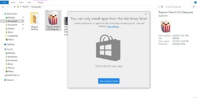 Windows 10: bloccata l’installazione delle app non presenti nello Store