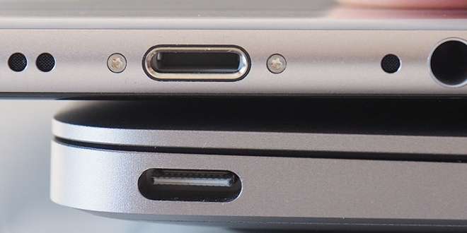 iPhone 8 con USB Type C abbandonando la porta Lightning