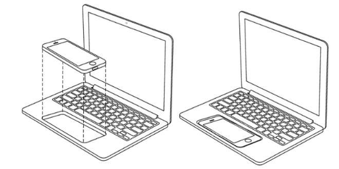 Apple brevetta un MacBook con docking station per iPhone
