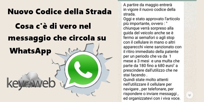 Nuovo Codice della Strada, cosa c’è di vero nel messaggio che circola su WhatsApp