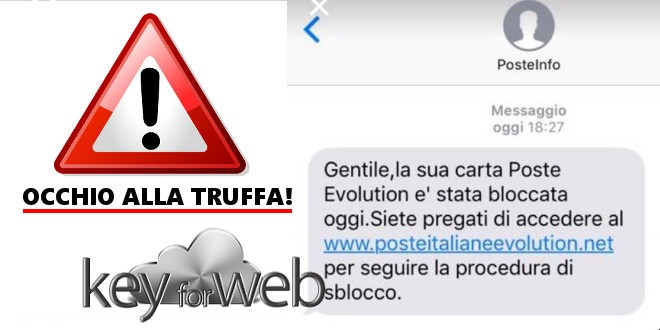 “La sua carta Poste Evolution è stata bloccata oggi”, occhio all’SMS truffa