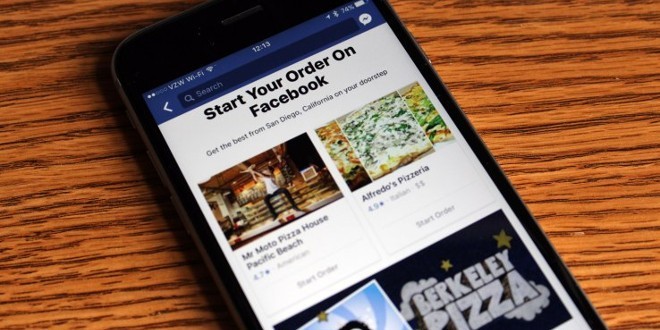 Novità su Facebook, la cena si ordina direttamente dall’app