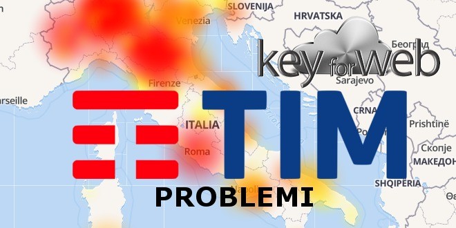 Tim Down su gran parte della penisola oggi 7 luglio 2017