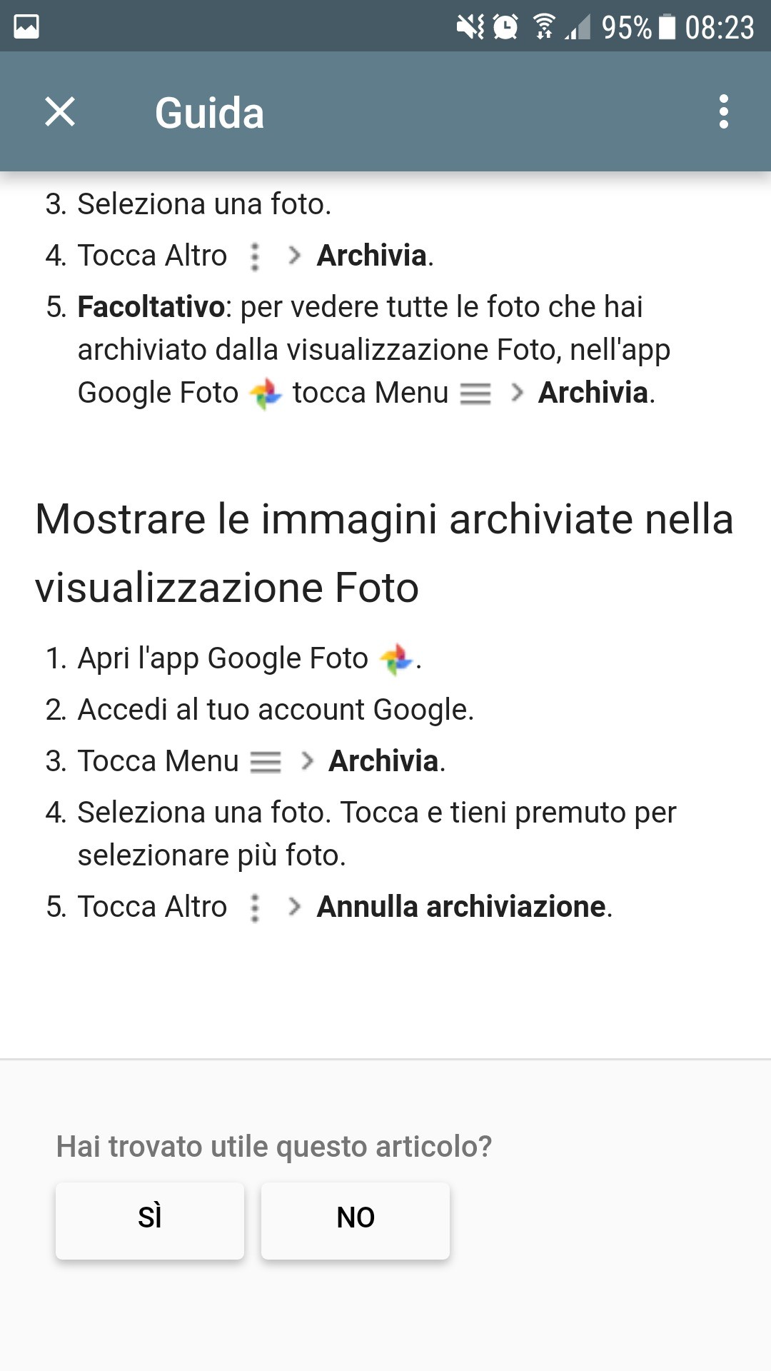 aggiornamento Google Photos