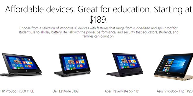 Arrivano i primi notebook e convertibili Windows 10 S a prezzi competitivi