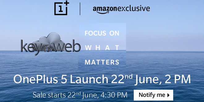 OnePlus 5 in vendita dal 22 giugno, due giorni dopo la presentazione ufficiale