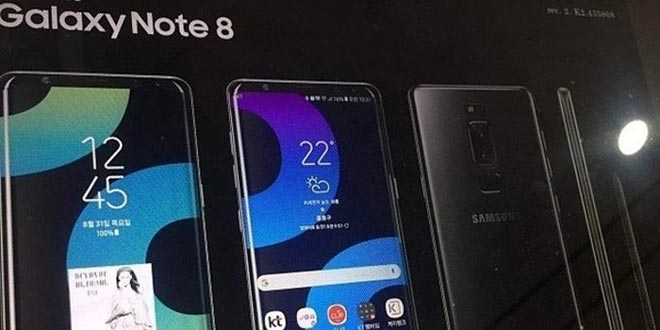 Nuova immagine pubblicitaria svela Galaxy Note 8 con doppia fotocamera e sensore di impronte posteriore