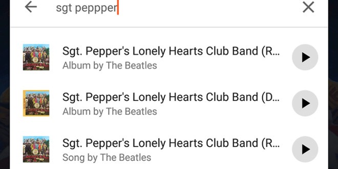 Google Play Music testa una nuova barra di ricerca semplificata
