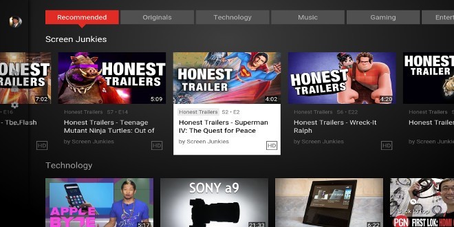 Nuovo aggiornamento YouTube per Android TV