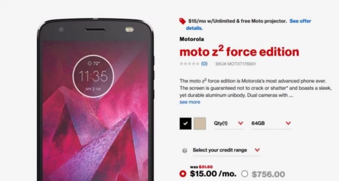 Svelato per errore anche il Motorola Moto Z2 Force Edition da Verizon