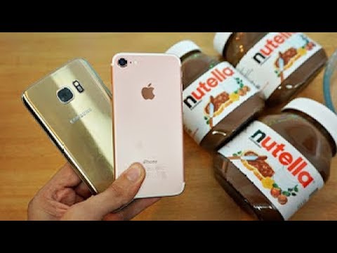 iPhone 7 e Galaxy S7 si fanno un bagno nella Nutella e vengono congelati, chi sopravvivrà?