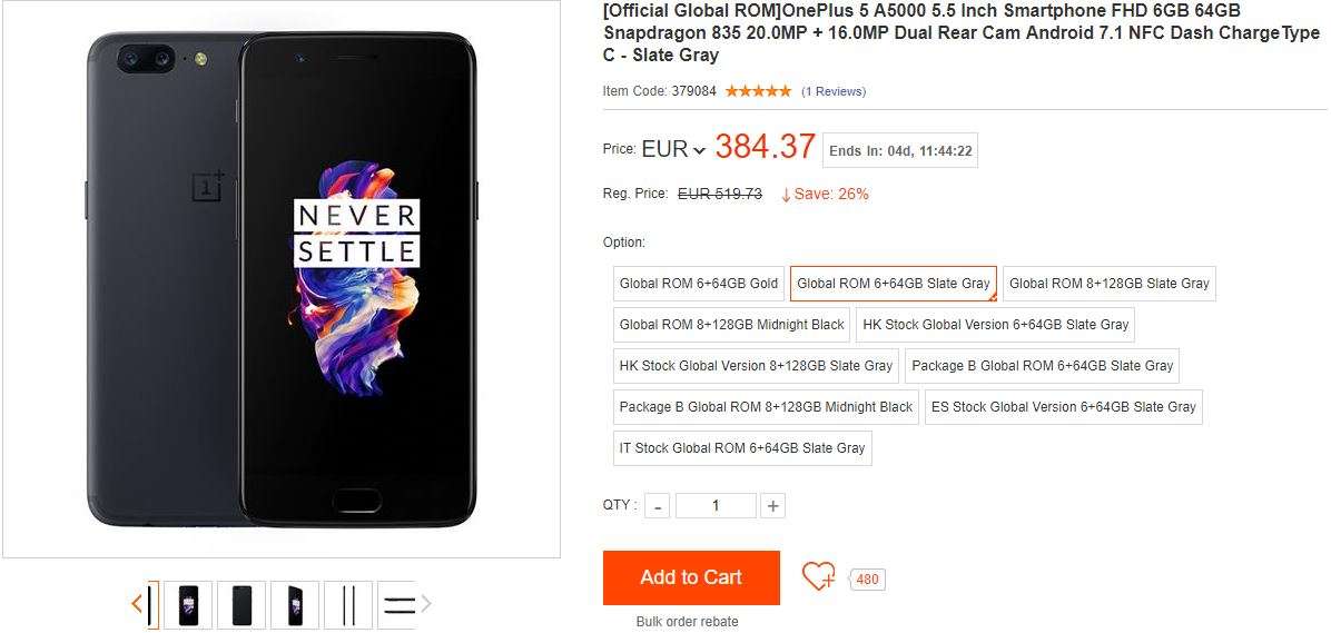 Oneplus 5 Geekbuying