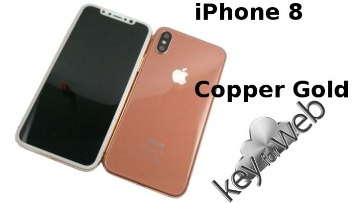 iPhone 8, la colorazione Copper Gold in nuove nitide immagini. Frontale bianco, posteriore in rame dorato