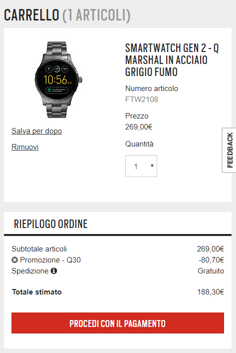 offerte smartwatch fossil