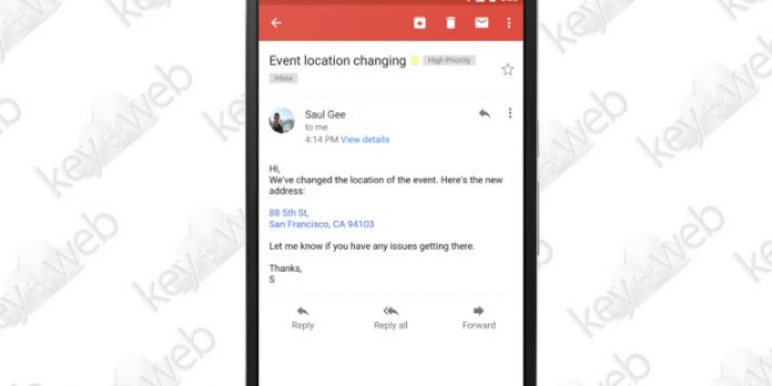 Gmail trasforma i numeri di telefono, i contatti e gli indirizzi in link