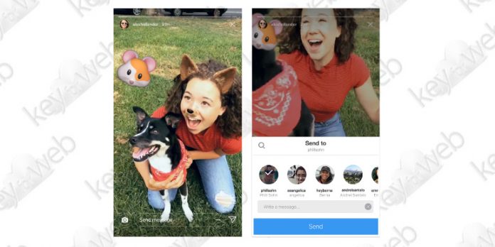 Instagram, ora le Storie possono essere condivise con Direct